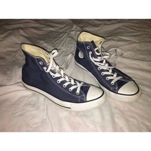 Navy blue Converse All Star High Tops-size 9.5